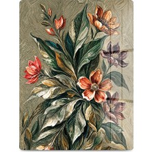 Reflexa Cam Kesme Tahtası Çiçek Desenli Çok Amaçlı 35X25 cm