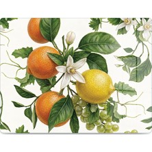 Reflexa Cam Kesme Tahtası Limon Desenli Çok Amaçlı 35X25 cm