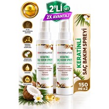 BioBellinda Keratinli Saç Bakım Spreyi Isı ve Renk Koruma, Keratin, Seramid, Panthenol ve Hindistan Cevizi Sütü 150 ml (2li Paket)