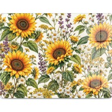 Reflexa Cam Kesme Tahtası Ayçiçeği Desenli Çok Amaçlı 35X25 cm