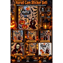 Dodomar Halloween Azrail Cam Sticker Seti Cadılar Bayramı Pencere Dekorasyonu Parti Süsü Cam Aksesuarı