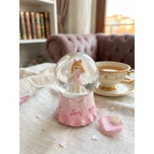 Valanti Art Pembe Elbiseli Sevimli Kız Temalı Kar Küresi