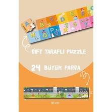 Tots & Folks Abc Town Yaz Sil Eğitici Kitap ve Alfabe Puzzle Yapboz Seti, 24 Büyük Parça, Okul Öncesi Aktivite, 3+ Yaş, Ingilizce Içerik
