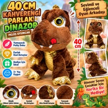 Trust Store 40 cm Parlak Dinozor Peluş Oyuncak Sevimli Yumuşak ve Eğlenceli Dinozor