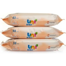 Tech Butiq Uni Baby Aile Islak Mendil 3X52 156 Yaprak