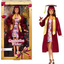 Hediye Edilmeye Hazır Ambalajda Bordo Cübbesi ve Püsküllü Kepiyle Koleksiyona Uygun Barbie Signature Mezuniyet Dilekleri Bebek, JJX81