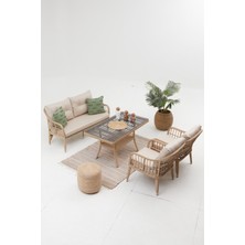 Sercan Garden Çeşme Rattan Bahçe Oturma Grubu (2+1+1+Masa)