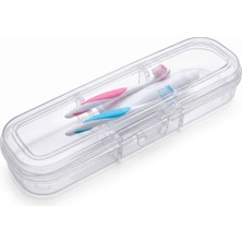 Happy Trend Home Kilitli Seyahat Kutusu Şeffaf Organizer – Diş Fırçalık, Çatal Kaşıklık, Çok Amaçlı Saklama Kutusu, Valiz Içi Düzenleyici, Taşınabilir Hijyenik Kap, 23X6X4 cm (Diş Fırçalık)