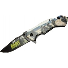 Efnaz Style 4 23 3 Army Kurtarma / Kamp Çakı 20CM - Yarı Otomatik, Kemerlikli, Cam Kırma ve Ip Kesme Aparatlı