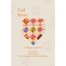 Tail Story Kedi-Köpek Fuları, Hafif ve Narin Kumaş, El Yapımı, Tüm Irklar Için Ideal, Vintage Çiçek Desenli Kedi/köpek Fuları