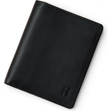Happy Trend London MINIMALIST%100 Hakiki Deri Erkek Cüzdanı, El Yapımı, Rfıd Korumalı, 6 Kartlıklı Ince Dikey Bifold Cüzdan, Hediye Kutulu