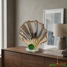 Beliz Home Tekli Amber Istiridye Yeşil Küre