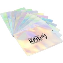 Happy Trend Rfıd Engelleme Pasaport Kılıfları, Desenli, 10'lu Paket Hırsızlığa Karşı Kimlik Koruyucu, Nfc Cüzdan, Seyahat Için, Lazer