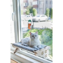 Happy Trend Asılan Vantuzlu Kedi Yatağı (Gri, X-Large)