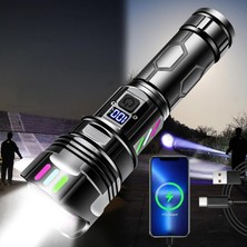Happy Trend 30W Powerbank Özellikli Type-C Zoomlu 5 Modlu Ultra Güçlü LED Fener