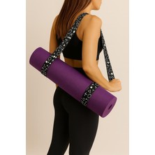 Happy Trend Taşıma Askısı - Yoga Motifli Dijital Baskılı 205 cm Pamuklu Mat Taşıma Askısı