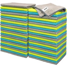 Happy Trend 50'li Paket, Çok Işlevli Temizlik Havluları, Boyut: 30,48 x 40,64 Cm, Yüksek Emici Temizlik Bezleri, Tiftiksiz, Araba Mutfak Ev Ofis Için Ipsiz Temizleme Bezleri