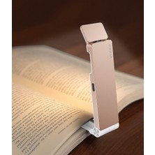 Happy Trend Okuma Işığı, Yatakta Okumak Için USB Şarj Edilebilir Kitap Işığı, Katlanabilir Klipsli LED Kitap Işığı, 3 Amber Renk ve 4 Parlaklık Kısılabilir, Kitap Severler, Çocuklar Için Uzun Ömürlü