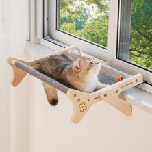 Happy Trend Kedi Penceresi Levrek Kedi Pencere Hamak Oturağı, Iç Mekan Kediler Için Sağlam Ayarlanabilir Sabit Kedi Yatağı, Her Yerde Güneşlenmeyi Sağlar, Yer Tasarrufu Sağlar, Yıkanabilir 40 Lbs'ye Kadar Tutar