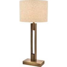Happy Trend ML-9108-1E Eskitme Kaplama Masa Lambası, E27, Metal, 35 cm
