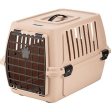 Happy Trend Köpek Evcil Hayvan Taşıma Çantası 47,5 x 33,5 x 33 cm 6 kg Taşıma Kapasitesi (Bej)