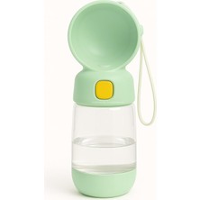 Happy Trend Portatif Kedi Köpek Mama ve Su Kabı Seyahat Tipi 400 ml Su 180 ml Mama Hazneli Bpa Içermeyen Evcil Hayvan Beslenme Kabı (Yeşil)