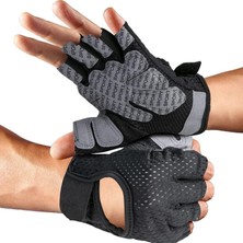 Happy Trend Halter Eldiveni, Workout Gloves, Premium Kalite Malzeme, Ter Emici ve Nefes Alabilir, Avuç Içi Dolgulu, Erkek ve Kadınlar Için Uygun, Ağırlık Çalışma ve Fitness Için Ideal