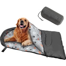 Happy Trend Uyku Tulumu Su Geçirmez Sıcak Paketlenebilir Köpek Yatağı Mat Saklama Çantası ile Iç Mekan Dış Mekan Seyahat Kamp Yürüyüş Sırt Çantası Için (Gri)