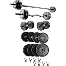 Happy Trend kg Z-Barlı Megaset Halter Seti ve Dambıl, Ağırlık,fitness