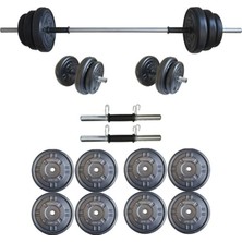 Happy Trend kg Dambıl Seti Ağırlık Seti 25 kg Vücut Geliştirme Aleti (Plaka Agırlıgı 20 Kg)