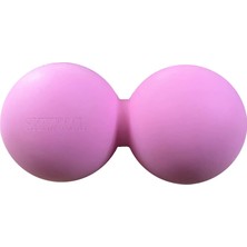 Happy Trend Çift Masaj Lakros Topu, Fizik Tedavi Için Hareket Topu, Miyofasiyal Gevşetme Için Derin Doku Masaj Aracı, Tetikleme Noktası, Kas Düğümleri ve Yoga Terapisi (Pembe Fıstık Topu)