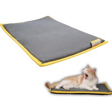 Happy Trend Serin (60X40CM) - 4 Mevsim Kedi/köpek Matı, Sıcak Veya Soğuk Kullanılabilen Minder Yatak (Antrasit)
