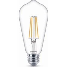 Happy Trend 60W ST64 Filament Ampul, 2700K Sarı Işık, E27 Normal Duy, Dim Edilmez