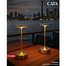 Happy Trend CT-8438 Toronto Şarjlı Masa Lambası Antik Sarı,3 Renk Yanma ve Dimmer Özellikli