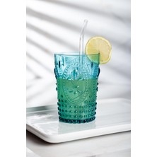 Modasteps Akrilik Aquamarin Tekli Kısa Bardak & Su Meşrubat Kahve Yanı Bardağı 400 ml ( Cam Değildir )