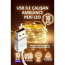 Happy Trend LED Işık 10 Metre Gün Işığı USB ile Çalışan Çok Amaçlı Dekoratif Aydınlatma
