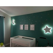Happy Trend Yıldız Gece Lambası Çocuk Odası Bebek Odası Dekoratif LED Aydınlatma 30 Cm, Windly Concept, Beyaz