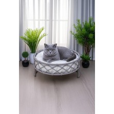 Happy Trend Yumuşak. Konforlu ve El Işçiliği Kedi Yatağı – Tüm Irklar Için Uygun (Gri)