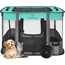 Happy Trend Hayvan Oyun Parkı, Katlanabilir Köpek Kedi Oyun Parkı, Taşınabilir Egzersiz Kulübesi Çadırı, Suya Dayanıklı Çıkarılabilir Gölge Örtüsü, Küçük Hayvanlar Için Iç Mekan Dış Mekan Seyahat Kamp