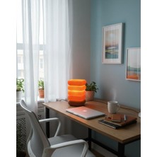 Happy Trend Abajur Masa Lambası – Sıcak ve Yumuşak Işık, Dekoratif Minimal Tasarım, Yatak Odası, Komodin, Salon ve Gece Lambası Kullanımı Için Tak Çalıştır Montaj Gerektirmez