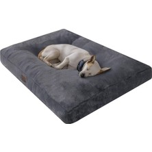 Happy Trend Max Köpek Yatağı Antrasit - Ultra Yumuşak Peluş Kumaş, Nefes Alabilen Yapı, Sakinleştirici Konfor, Kaydırmaz Taban - Kedi ve Köpek Minderi (Medium)