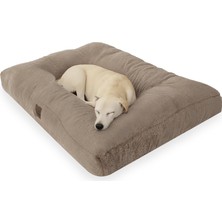 Happy Trend Max Köpek Yatağı Vizon - Ultra Yumuşak Peluş Kumaş, Nefes Alabilen Hava Dolaşımı, Sakinleştirici Konfor, Kaydırmaz Taban Kedi ve Köpek Minderi (Medium)