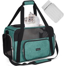 Happy Trend Evcil Hayvan Seyahat Taşıyıcısı, Küçük Orta Boy Kediler Köpekler Için Köpek Taşıyıcı, Havayolu Onaylı Küçük Köpek Taşıyıcı Yumuşak Taraflı, Katlanabilir Yavru Köpek Taşıyıcısı. Yeşil