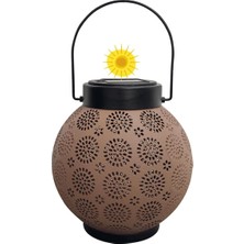 Happy Trend Solar Askılı Küre Bahçe Feneri, Kahverengi, GT-SL25R