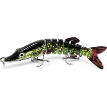 Omrs Store Turna ve Levrek Avı Için Bölmeli Eklemli Sahte Balık Maketi, Rapala Tarzı Sert Plastik Yapay Yem, 13-14 cm 19-21 gr 3D G