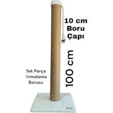 100 cm Dev Boy Kedi Tırmalama Tahtası Tek Parça 10 cm Boru Çapı