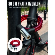 Şeffaf Pvc Kaplamalı Anahtarlı Bisiklet Kilidi ile Güvenli Park Deneyimi
