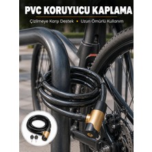 Kalın Pvc Kaplamalı Çelik Halat Kilidi Pratik ve Güvenli Günlük Kullanım