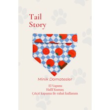 Tail Story Kedi-Köpek Fuları, Pamuklu Kumaş, El Yapımı, Tüm Irklar Için Ideal, Sevimli Domatesler Kedi/köpek Fuları