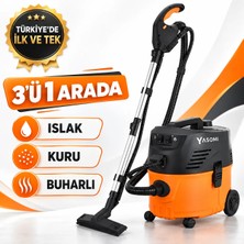 Yasomi Polish Vacum Cleaner 3ü1 Arada Islak-Kuru ve Buharlı Tam Koruma Temizlik Süpürgesi